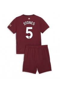 Manchester City John Stones #5 Babyklær Tredje Fotballdrakt til barn 2024-25 Korte ermer (+ Korte bukser)